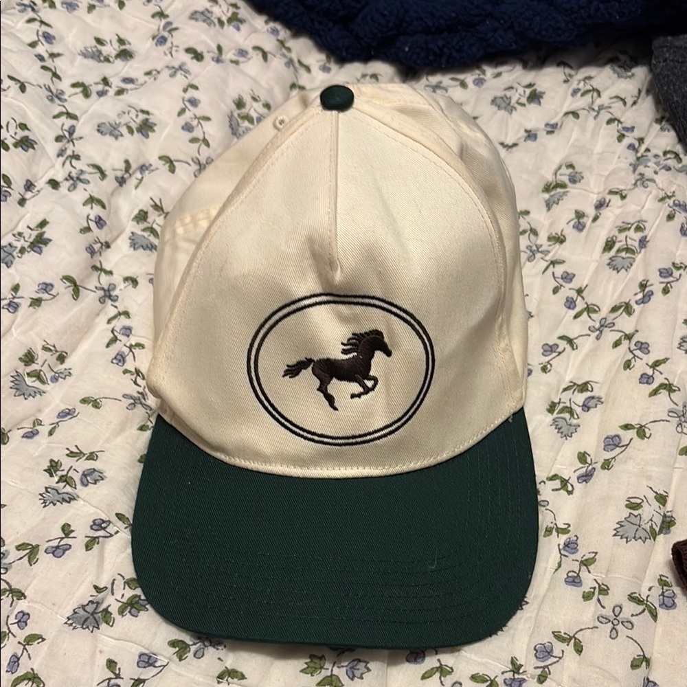 Cream and Green Dairy Boy Cap